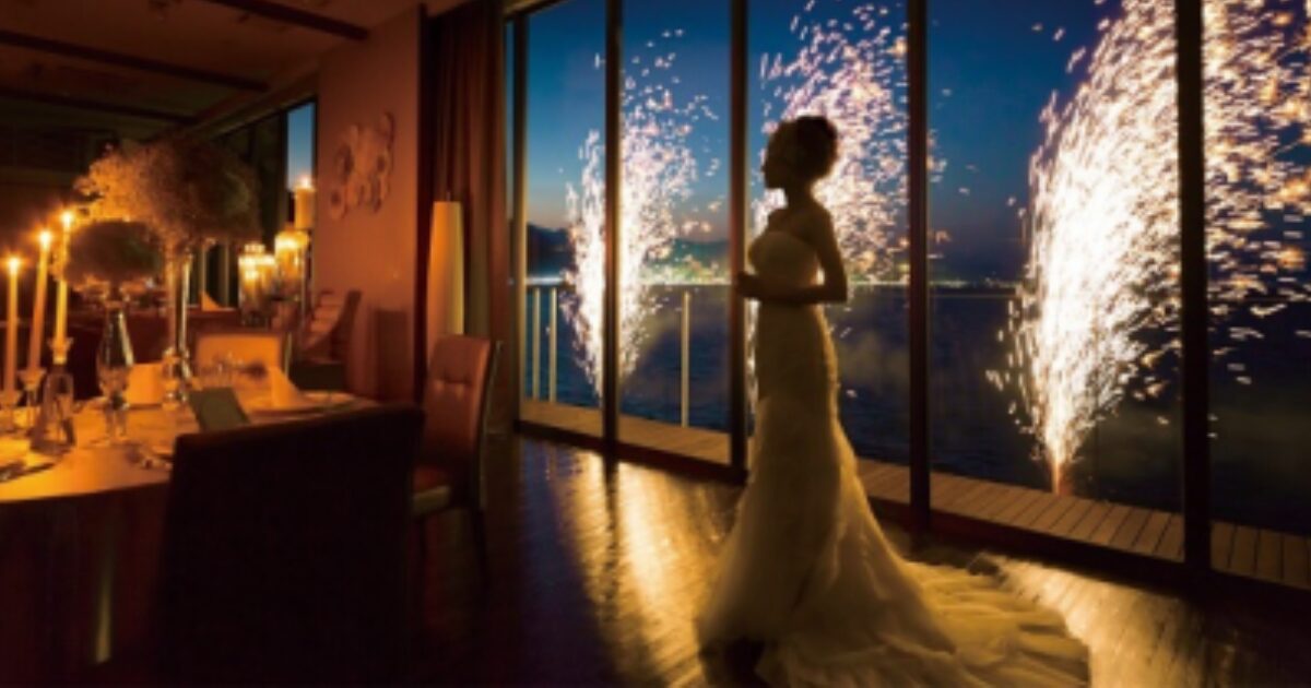 結婚式 花火